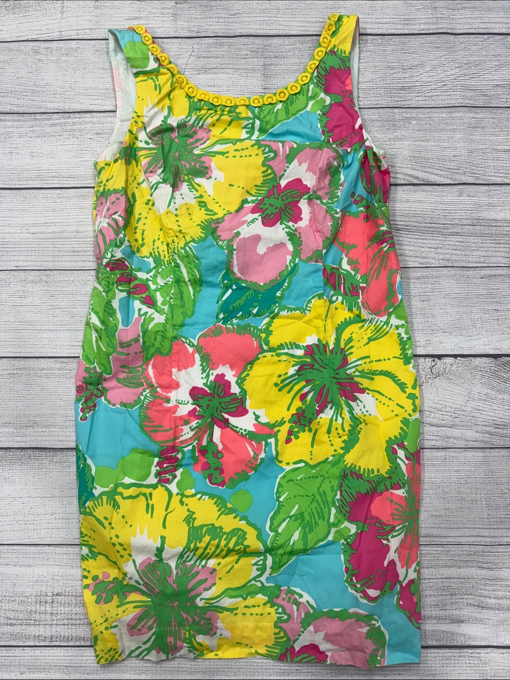 Lilly Pulitzer Tropical Floral Sleeveless Shift Dress Size 8 - Picture 2 of 4